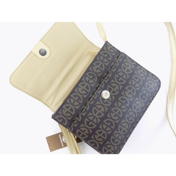 Giani Bernini Colorblocked Signature Crossbody Handbag Brown Gold - Picture 6 of 8